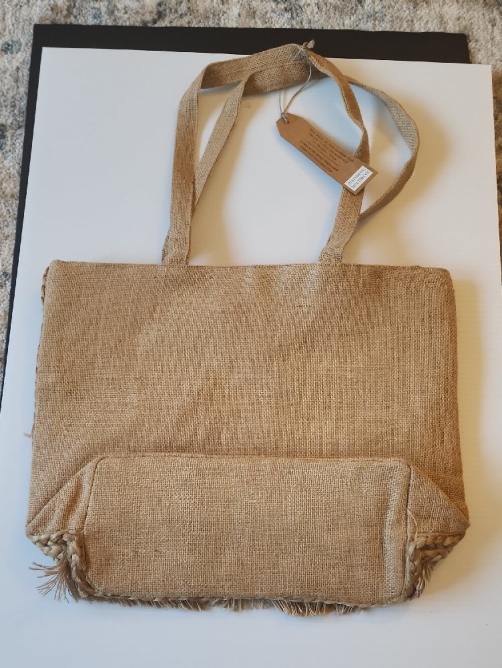 Salt + Umber The Isla Jute Seashell Tote Bag. NWT 16×12 - Picture 3 of 11